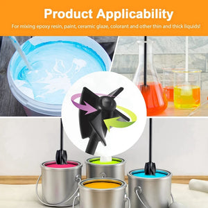 10Pcs Resin Mixer Paddle, Reusable Paint Mixer for Drilling Mixing Epoxy