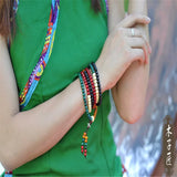 10Pcs Ethnic Wooden Bead Stretch Bracelet Small Beads Women Men Jewelry