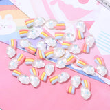 10Pcs European Rainbow Cloud Resin Charms DIY Jewelry Making C1195