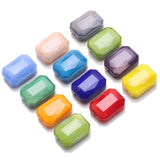 10Pcs Faceted Glass Flat Beads Rectangle 13x18mm Natural Stone