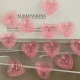 10Pcs Pink Heart Charms DIY Jewelry Making Earrings Necklace Pendant