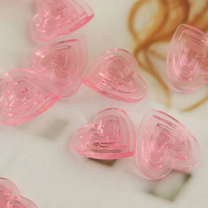 10Pcs Pink Heart Charms DIY Jewelry Making Earrings Necklace Pendant