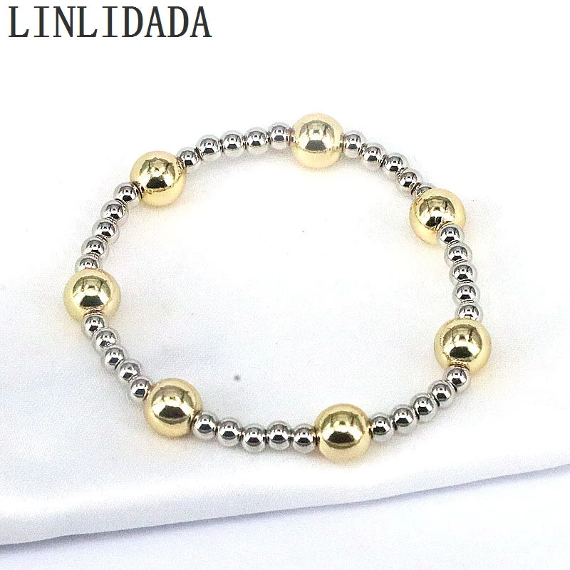 10Pcs Boho Copper Beaded Charm Bracelets for Women Men