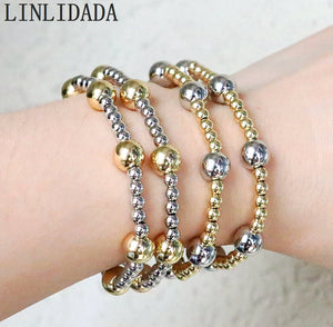 10Pcs Boho Copper Beaded Charm Bracelets for Women Men
