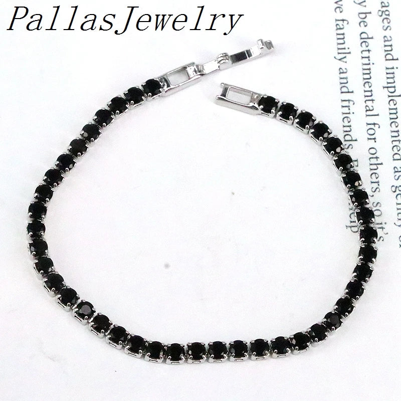 10Pcs Clear Rainbow CZ Tennis Bracelet Women