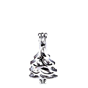 10Pcs Christmas Pearl Cage Locket Aromatherapy Pendant