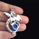 10Pcs Evil Dragon Pearl Cage Locket Aromatherapy Pendant Bulk