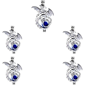 10Pcs Evil Dragon Pearl Cage Locket Aromatherapy Pendant Bulk
