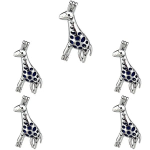 10Pcs Giraffe Beads Cage Locket Aromatherapy Diffuser Pendant