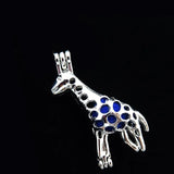 10Pcs Giraffe Beads Cage Locket Aromatherapy Diffuser Pendant