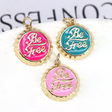 10Pcs Enamel Letter Beer Cover Necklace Pendant Jewelry Making Charms