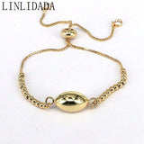 10Pcs Copper Bead Bracelet Adjustable Plated Heart Olive Shape Charm