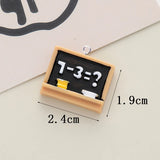 10Pcs Blackboard Charms Resin Funny Pendant DIY Earrings Necklace