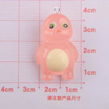 10Pcs Dinosaur Charms Resin Monster Pendant DIY Earrings Jewelry Making