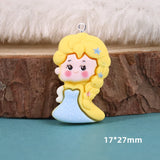 10Pcs Mermaid Princess Charms Resin Pendant DIY Earrings Necklace C1221