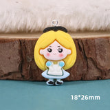 10Pcs Mermaid Princess Charms Resin Pendant DIY Earrings Necklace C1221