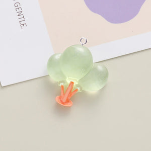 10Pcs Noctilucent Balloon Charms Resin Pendant DIY Earrings Necklace Jewelry