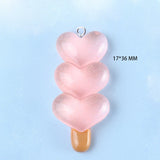 10Pcs Heart Lollipop Resin Charms DIY Jewelry Making C1219