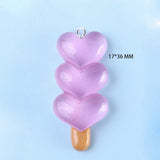 10Pcs Heart Lollipop Resin Charms DIY Jewelry Making C1219