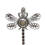 10Pcs Dragonflies Charm Pearl Cage Locket Aromatherapy Diffuser Pendant Necklace