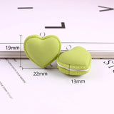 10Pcs Macarons Heart Pendant Charms DIY Jewelry Findings