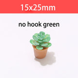 10Pcs Red Green 3D Flowerpot Charms Resin Animals Pendant DIY Earrings Necklace