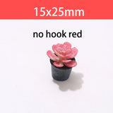 10Pcs Red Green 3D Flowerpot Charms Resin Animals Pendant DIY Earrings Necklace