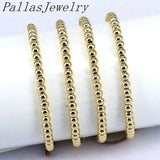 10Pcs 4mm Copper Beads Macrame Bracelets Bangles Men Women