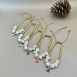 10Pcs Boho Heart Pearl Rope Charm Bracelet for Girls