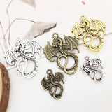 10Pcs Dragon Charms Pendants DIY Jewelry Making Alloy Findings Accessory