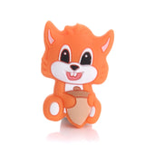 10Pcs Food Cartoon Silicone Beads Animal Teether 21x30mm