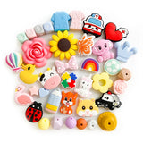 10Pcs Food Silicone Beads Rodent Baby Chewable Teether DIY Pacifier Chain