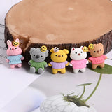 10Pcs Animal Resin Charms Smiling Face Pendant C678