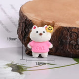 10Pcs Animal Resin Charms Smiling Face Pendant C678
