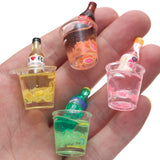 10 Resin Bottle Charms for DIY Craft Mixed Drinks Pendant Jewelry M