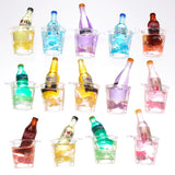 10 Resin Bottle Charms for DIY Craft Mixed Drinks Pendant Jewelry M