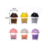 10Pcs Resin Milk Tea Cup Charms for DIY Jewelry Making