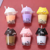 10Pcs Resin Milk Tea Cup Charms for DIY Jewelry Making