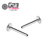 10Pcs G23 Titanium Base For Labret Nose Piercing Ring Earrings