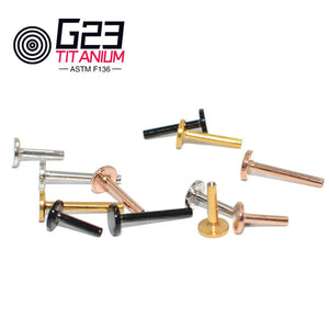 10Pcs G23 Titanium Base For Labret Nose Piercing Ring Earrings
