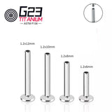 10Pcs G23 Titanium Base For Labret Nose Piercing Ring Earrings