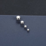 10Pcs G23 Titanium Crystal Balls Screw Nipple Labret Tongue Barbell Earrings