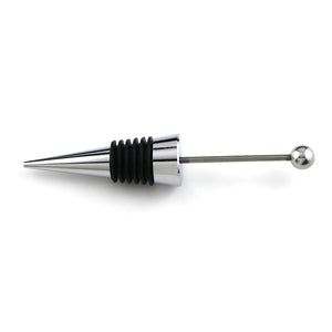 10Pcs Decorative Beaded Wine Bottle Stopper Silver Beadable Bottle Sto