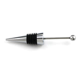 10Pcs Decorative Beaded Wine Bottle Stopper Silver Beadable Bottle Sto