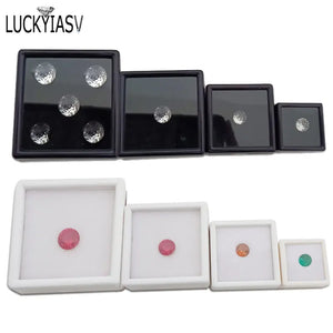 10Pcs Gemstone Diamond Display Storage Box Soft Sponge Organizer Showcase