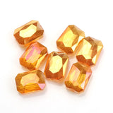 10Pcs Rectangle Faceted Glass Beads 13x18mm Natural Stone Loose Bead DIY Charms