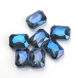 10Pcs Rectangle Faceted Glass Beads 13x18mm Natural Stone Loose Bead DIY Charms