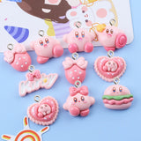 10Pcs Glossy Resin Charms Girl Necklace Earrings DIY Bracelets Keychain Decor