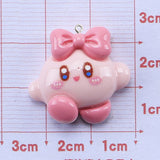 10Pcs Glossy Resin Charms Girl Necklace Earrings DIY Bracelets Keychain Decor