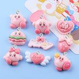 10Pcs Glossy Resin Charms Girl Necklace Earrings DIY Bracelets Keychain Decor